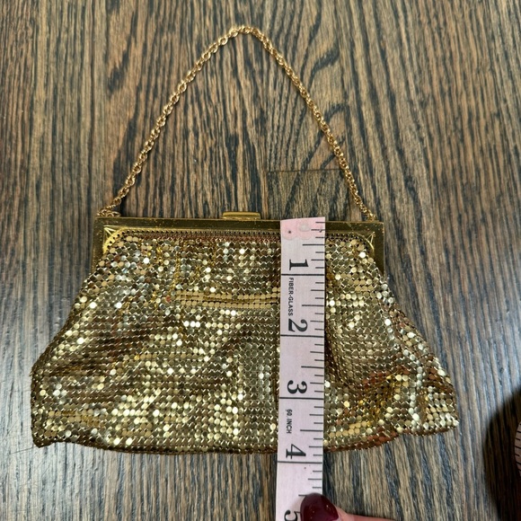 Vintage Whiting & Davis Gold Mesh Rhinestone Evening Bag - Picture 9 of 9